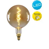 Näve LED Leuchtmittel "DILLY MAX" E27 / 5 W - E27, 5 Watt, 280 Lumen, 2200 Kelvin, aus Metall und Glas, warmweiß – dimmbar