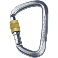 Singing Rock D Steel Connector Screw Snap Hook Golden,Silber