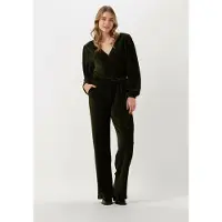 Another Label Damen Jumpsuits Pache Jumpsuit L/s - Donkergroen - Größe XS