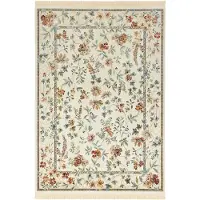 Nouristan Teppich "Orient Flowers", rechteckig, 5 mm Höhe, Kurzflor mit Fransen, Orient, Wohnzimmer, Schlafzimmer, Esszimmer