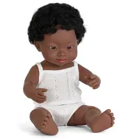 Miniland afrikanischer Junge 38cm mit Down Syndrom, 31175
