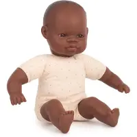 Miniland Dolls: Afrikanische Puppe 32 cm mit weichem Körper. Lieferung in Gesche