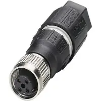 Phoenix Contact 1641772, M12, Schwarz, Edelstahl, Zink, Nickel, IP67, 250 V
