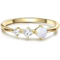 Glanzstücke Ring - Sterling Silber Ring Zirkonia - Gr. 48 - in Gold - für Damen