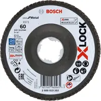 Bosch Fächerschleifscheibe X571 Best for Metal gewinkelt 125 mm K 60 Fiber