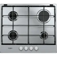 Whirlpool TGML 650 IX, Edelstahl, Integriert, 58 cm, Gaskochfeld, Edelstahl, 4 Zone(n)