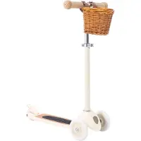 Banwood Roller Creme 3 Räder höhenverstellbar mit Weidenkorb für Kinder ab 3 Jahren, bis 50 kg