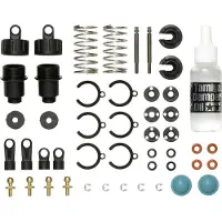 Tamiya 1:10 Öldruckstossdämpfer Schwarz mit Federn Silber 2 St.