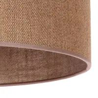 Duolla Lampenschirm Roller, hellbraun, Ø 50cm, Höhe 24cm Roller , braun / rost, Textil / Stoff / Seide