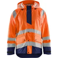 Blakläder High Vis Regenjacke 4323 2000 Level 1 High Vis in div. Farben, Farbe:orange/marineblau, Größe:M