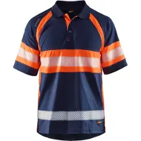 Blakläder High Vis Polo Shirt 3338 1051 in div. Farben, Farbe:marineblau/orange, Größe:XS