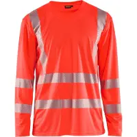 Blakläder T-Shirt langarm und V-Ausschnitt mit hoher Sichtbarkeit und UV-Schutz