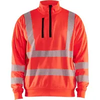 Blakläder Sweatshirt mit Reissverschlusskragen mit hoher Sichtbarkeit