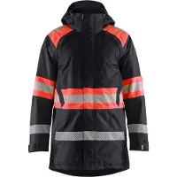Blakläder High Vis Winterparka 4485, Farbe:Schwarz/High Vis Rot, Größe:S