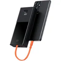 Baseus Elf, 20000 mAh, Lithium Polymer (LiPo), 3,7 V, 65 W, Schwarz