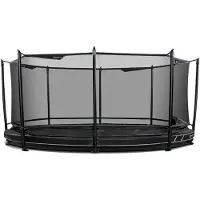 North Oval Bodentrampolin Legend 350x245 cm mit sicherheitsnetz