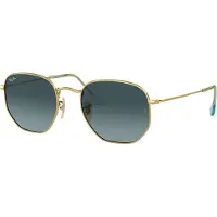 Ray-Ban Square Unisex Sonnenbrille Gold Blau Grau Verlauf