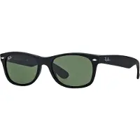 Ray-Ban - Sonnenbrille - New Wayfarer Matte Rubber Black G-15 Green - schwarz