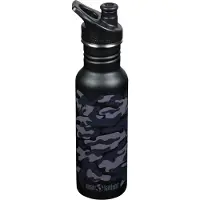 Klean Kanteen Classic Narrow Flasche 532ml mit Sport Deckel schwarz/grau