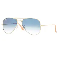 Ray-Ban RB 3025 AVIATOR LARGE METAL Unisex-Sonnenbrille Vollrand Pilot Metall-Gestell, gold