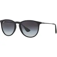 Ray-Ban Runde Damen Sonnenbrille gummiert Schwarz Grau Gradient