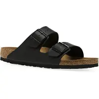 Birkenstock Unisex. 51791 Sandalen Arizona Birko-Flor (Normale Passform) schwarz (39), Wohnung, Keine, Lässig