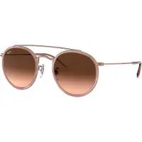 Ray-Ban Round Double Bridge, Erwachsener, Uni, Rund, Rund, Vollrand, Pink