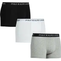 Ralph Lauren für Herren. 714835885003 3 elastische Boxershorts aus Baumwolle (XL), Schwarz, Weiß, Heimtextilien, Grau, Elastan