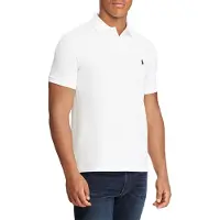 Ralph Lauren für Herren. 710666998002 Custom Slim Fit Piquet Poloshirt weiß (M), Lässig, Baumwolle, Kurzarm