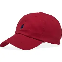 Ralph Lauren Unisex. 710548524002 Rote Chino-Mütze aus Baumwolle (OSFA), Lässig