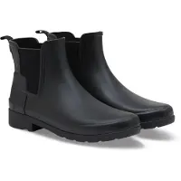 Hunter Gummistiefel Refined Chelsea Black Damen-Schuhgröße 36