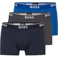 BOSS Eng anliegende Boxershorts aus Stretch-Baumwolle mit kurzem Bein und fortlaufenden Logos Grösse L