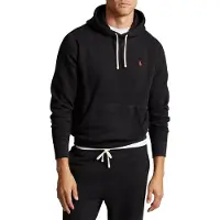 Ralph Lauren für Herren. 710766778008 Schwarzes Fleece-Sweatshirt mit Kapuze (S), Lässig, Baumwolle, Langarm
