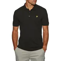 Lyle & Scott Einfarbiges Poloshirt in Schwarz