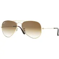 Ray-Ban RB 3025 AVIATOR Unisex-Sonnenbrille Vollrand Pilot Metall-Gestell, gold
