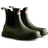 Hunter für Damen. WFS1018RMA Commando Chelsea Boots grün (36), Wohnung, Keine, Lässig