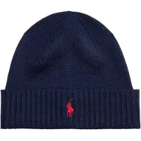Ralph Lauren für Herren. 710886137002 Mütze aus Merino, marineblau (OSFA), Lässig, Wolle