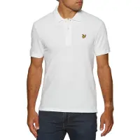 Lyle & Scott Einfarbiges Poloshirt in Weiß