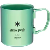 Snow Peak - Titanium Double Wall Cup - Tasse Gr 450 ml grün