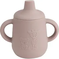 Nuuroo - Aiko silicone cup with sippy lid - Woodrose