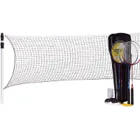 Best Sporting - Badmintonset - 5-in-1 - MIT Netz, Schläger, Badmintonbällen und Tasche