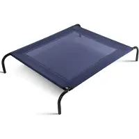 Costway Hundebett Metall, Hundeliege Garten, Haustier Liegeplatz draussen, Hundesofa Schlafplatz, Haustierbett Hund, Katzenliege Katzenbett 110x80x18cm