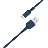 Just Green JGCBLCOTMIC2MBL, 2 m, USB A, Micro-USB B, Blau