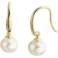 Marie-Celeste Celeste oorhangers parel franse haak - 6.5 - Goud