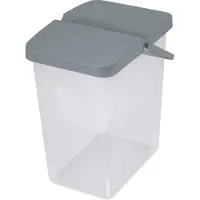 BranQ Behälter Waschpulver Futterbehalter Unibox mit Deckel Aufbewahrungsbox Box Grau 10 Liter