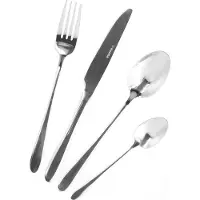 Homla Besteckset Löffel Gabel Messer Teelöffel ABELE silber 16-tlg.