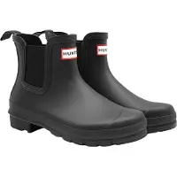 Hunter Chelsea Boots Unisex Schwarz Gummi