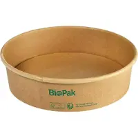 Biopak Salat-Schale Ronda 900 ml, Braun, 50 Stück