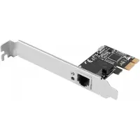 Lanberg PCE-1GB-201, Eingebaut, Verkabelt, PCI Express, Ethernet, 1000 Mbit/s, Schwarz