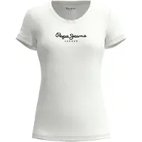Pepe Jeans T-Shirt New Virgina PL505202 Weiß Slim Fit 52